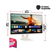 Dimensiones LG SMART Monitor 27 pulgadas